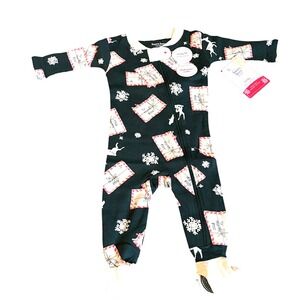 Burts Bees Baby Organic Cotton Holiday Christmas PJs Footie Pajamas 0-3M NWT